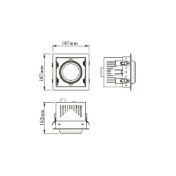 Projecteur LED Grill Orientable COB 30W FLGCDC-30 Spot LED orientable