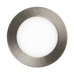 Dalle LED Ronde Extra Plate 6W Argenté Coupe Ø 110 mm , LR-PS-C6-P Plafonnier LED Encastrable Rond