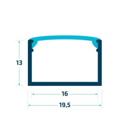 Profilé en Aluminium 1m pour Rubans LED 220V RGB PA-1M-T220-RGB Accessoirs bobine LED