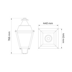 Luminaire LED Villa 60W LVIL-60 Eclairage public luminaire LED
