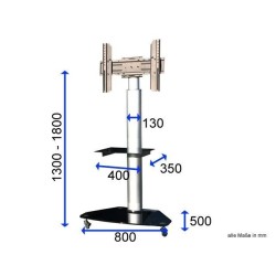 Support écran à roulette LCD 32' à 70'  Hauteur 1m80