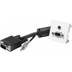 Plastron VGA F vers cable VGA M  Câble Plastron