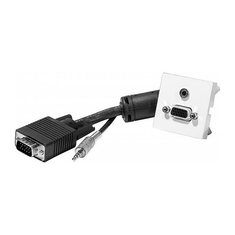 Plastron VGA F vers cable VGA M  Câble Plastron