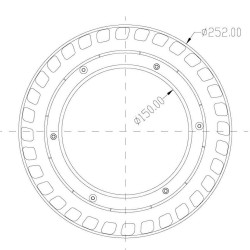 Cloche LED Philips UFO SQ 150W 129lm/W Mean Well ELG Dimmable C-UFODE-150130 Eclairage Industriel