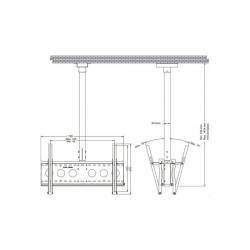 SUPPORT PLAFOND 2 LCD/Plasma  Support plafond