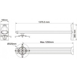 Support mural 1250mm  Support mural focale courte & ultra courte