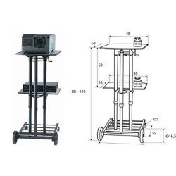 TABLE DE PROJECTION STANDMASTER II  Support vidéoprojecteur à roulette
