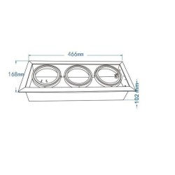 Spot LED Cree COB Orientable AR111 45W Dimmable FCLC-DTNLAR111-R3X15 Spot LED Carré encastrable, spot led carre orientable