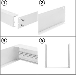 Panneau LED Slim 60x60cm 40W 3600lm + Kit en saillie. PNL-6060403200-KS