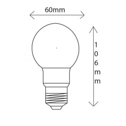 Ampoule Filament E27 6W HK-BL-E27-06 Ampoule Design