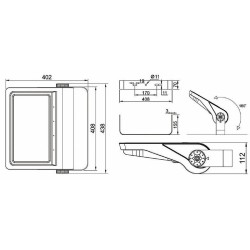 Projecteur LED série PRM7 100W Réf: PRM7-50-B-A5-100 Projecteur 100W et +