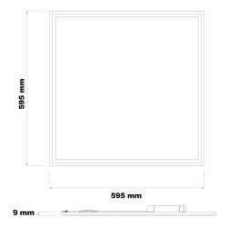 Panneau LED Slim Éclairage d'urgence 60x60cm 40W 3200lm LIFUD PL-0606-40-3200-DREM