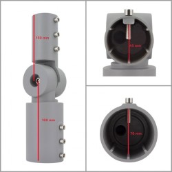 Bras sur Colonne pour Luminaires d'Éclairage Public Orientable 90º Gris . 
    BCKT-LMRAP