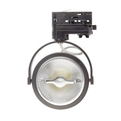 Spot LED Cree AR111 15W Dimmable Noir pour Rail Triphasé, FLC-AR111-15-N-TRI, Ampoule AR111,