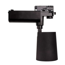 Spot LED Mallet 30W Noir pour Rail Triphasé Spot LED rail Triphasé