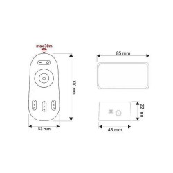 Contrôleur Tactile LED RGBW Dimmable avec Télécommande RF CTL-RGBW-RF Alimentation & Driver