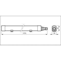 Réglette Étanche LED Philips Ledinaire 1500mm 51W IP65 WT055C . PEPHIL-1500-51-WT055C