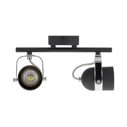 Lampe de Plafond Orientable Sinner 2 Spots Noir . FO-S2XN-GU10 . spot led orientable