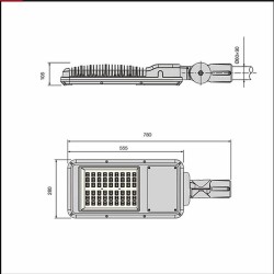 Luminaire Eclairage public SOLENS 100W