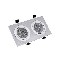 Spot LED Downlight Orientable Rectangulaire 2x3x1W . FLDR-231