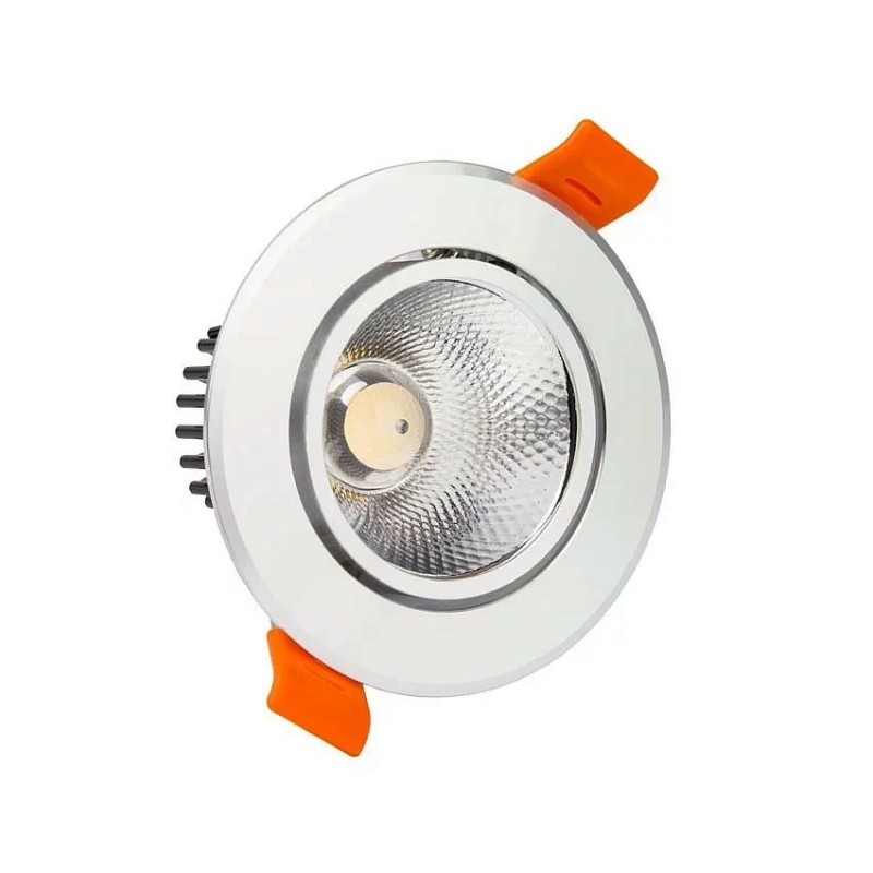 Spot LED Downlight COB Orientable Rond 18W Argenté . FC-DWNL-C18P
