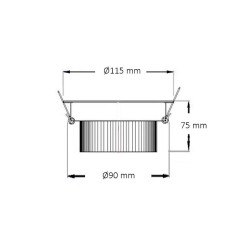 Spot LED Downlight COB Orientable Rond 12W Blanc