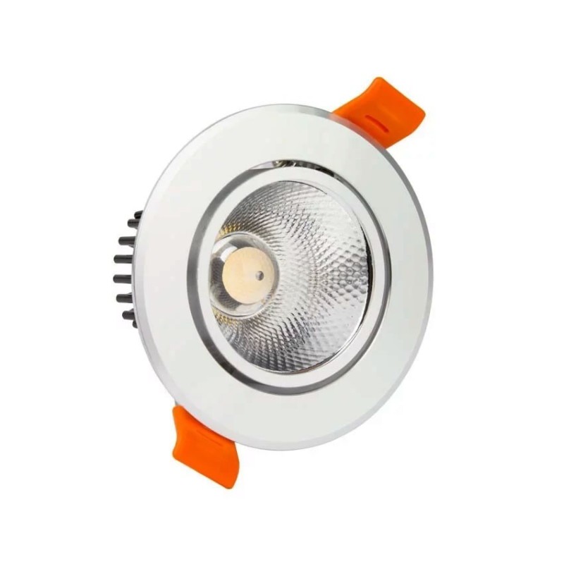 Spot LED Downlight COB Orientable Rond 7W blanc . FC-DWNL-C7