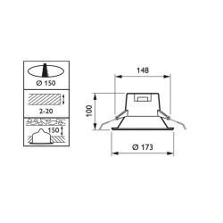 Downlight LED Philips Ledinaire 9W DN060B . DLPHIL-9-DN060B