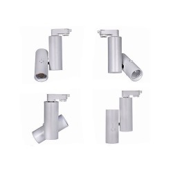Spot LED Multi-Angle Halley 20W pour Rail Triphasé , FTR60A-FLK-W ,  Spot LED rail Triphasé
