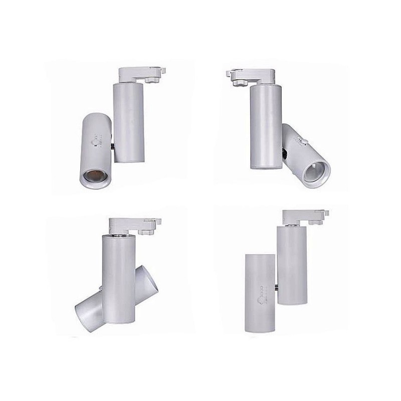 Spot LED Multi-Angle Halley 20W pour Rail Triphasé , FTR60A-FLK-W ,  Spot LED rail Triphasé