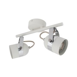 Lampe de Plafond Orientable Sinner 2 Spots Blanc  .FO-S2XB-GU10 . lampe plafond orientable