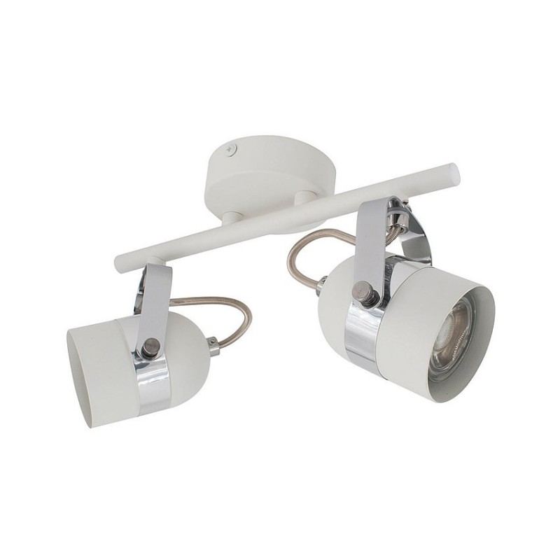 Lampe de Plafond Orientable Sinner 2 Spots Blanc  .FO-S2XB-GU10 . lampe plafond orientable