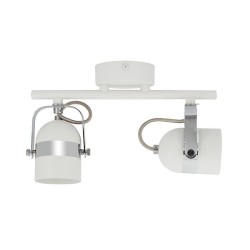 Lampe de Plafond Orientable Sinner 2 Spots Blanc  .FO-S2XB-GU10 . lampe plafond orientable