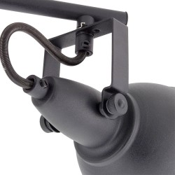 Lampe Plafond Orientable Emer 3 Spots Noir , Eclairage plafond E14