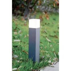 Balise Augusta Noire avec Détecteur de Mouvement PIR . Balise de jardin . balise led jardin . balise led E27 . BL-AG-NG-DT