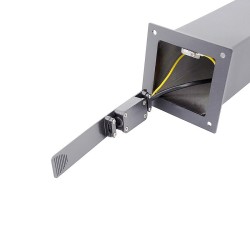 Balise Augusta Noire avec Détecteur de Mouvement PIR . Balise de jardin . balise led jardin . balise led E27 . BL-AG-NG-DT