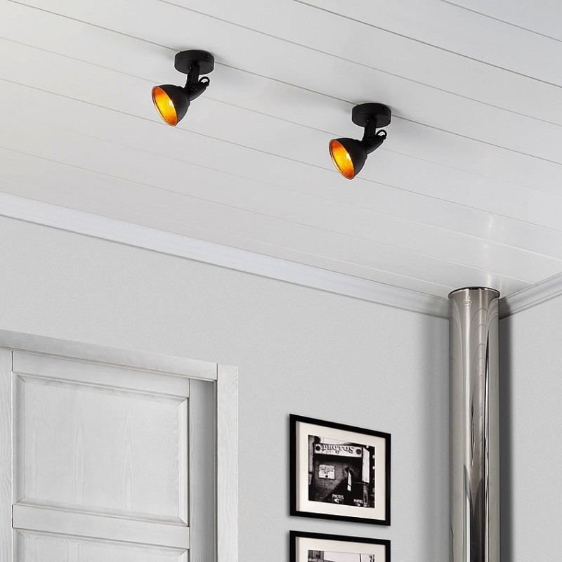 Applique Murale Orientable Emer 1 Spot Noir .FO-EN-E14 . spot mural orientable