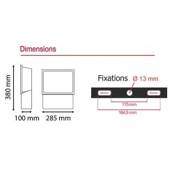 Projecteur Exterieur LED Gris 100W RGB . 
Projecteur LED couleur 100W
vision-el . vision el