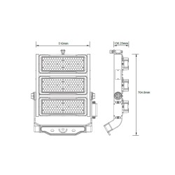 Projecteur LED Stadium SAMSUNG 750W 130lm/W Mean Well Dimmable,FC-LED-SMG-750W-130-MN-DALI