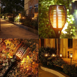 Torche Solaire LED Effet Flamme sur Piquet 1W,ANT-LSLLP