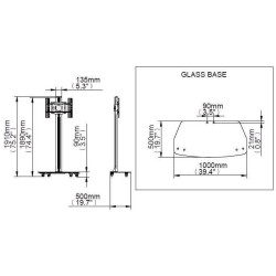 support ecran à roulette,tablette,BT8505,PIED DE SOL POUR ECRAN,
support tv sur pied orientable,Support mobile