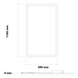 Panneau LED 40W 120x30cm 5200lm High Lumen,PLS-12030-MB,eclairage plafond,
