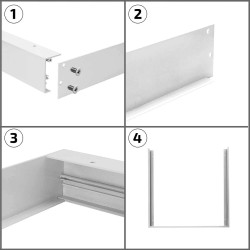 Kit en saillie pour Panneau LED 120x30 , KIT_SUP-12030 Encastrés , Kit en saillie pour panneaux