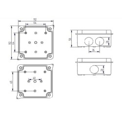 Boîte de Dérivation Étanche 113x113x60 mm , boiter etanche ip55,CJA-EST-REFCS57