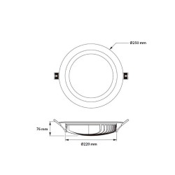 Downlight LED SAMSUNG 40W 120lm/W LIFUD,DL-SMSNG-40,Spot LED Rond encastrable,spot led encastrable dimmable