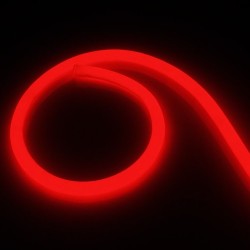 Néon LED Flexible 360º Rond Dimmable 120LED/m 220V AC Rouge IP67 sur Mesure Coupe tous les 100cm