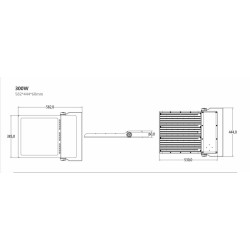 Projecteur led puissant,300w,projecteur led pas cher,
projecteur led exterieur, TS300A , IP67,IK09