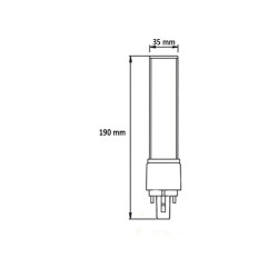 Ampoule LED G24 Frost 12W,G24-12W-F,eclairage led G24 FROST,