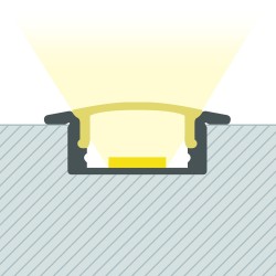 Profilé Encastré en Aluminium 1m pour Rubans LED,PA-046-A56,profilé aluminium led ruban,