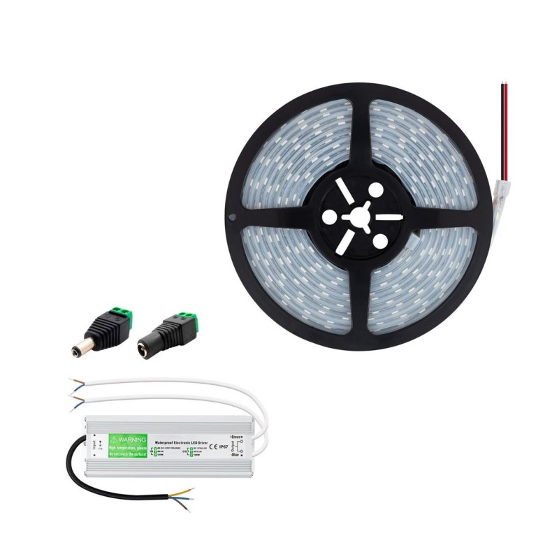 Ruban LED 12V DC SMD5050 120LED/m 5m IP67,5050-L120,ruban led,KIT-TIP67-70-FAL